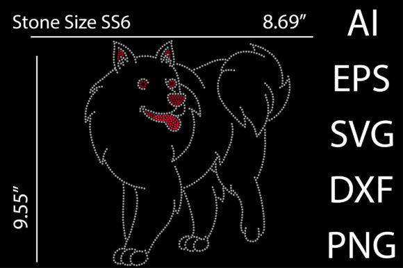 American Dog Rhinestone Templates Design