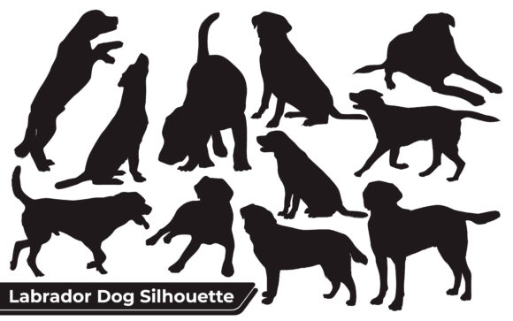 Animal Labrador Dog Silhouettes