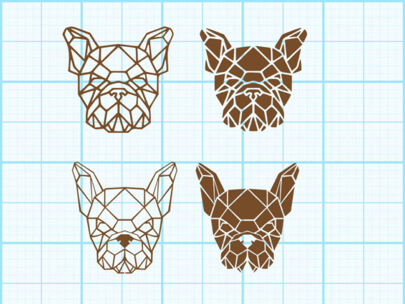 Bulldog Dog Pet Geometrical