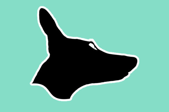 Dog Head Silhouette Illustration