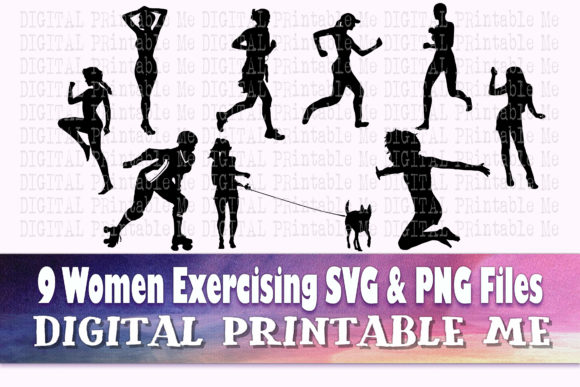 Exercising Woman Svg Female Fitness PNG