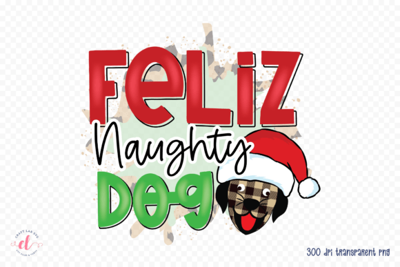 Feliz Naughty Dog PNG, Christmas Dog PNG