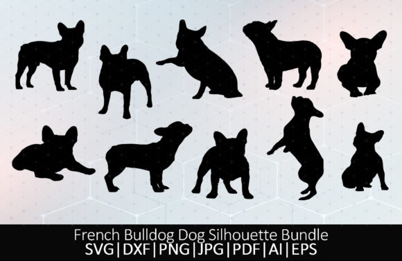 French Bulldog Silhouette Dog Bundle