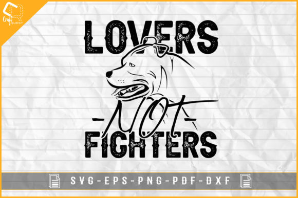 Lovers Not Fighters Pitbull Dog Design