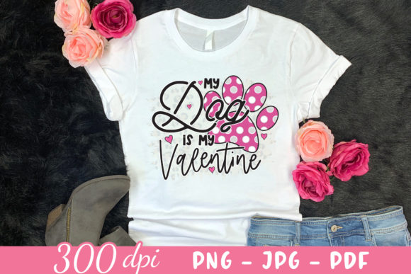 My Dog is My Valentine Embroidery Design