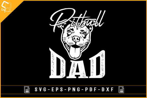 Pitbull Dad Pitbull Dog T-shirt Design