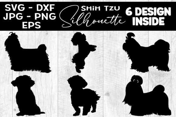 Shih Tzu Dog Silhouette Bundle